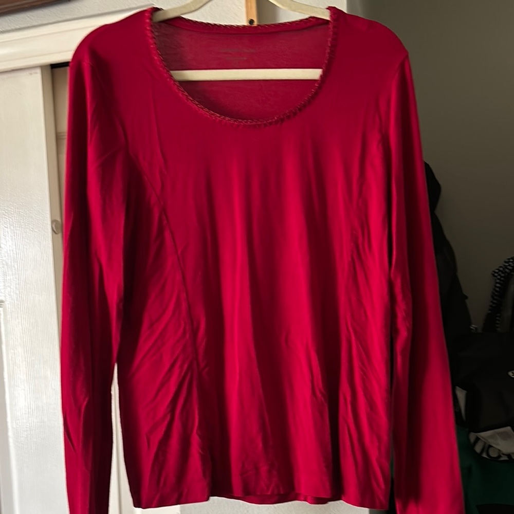 Women's‎ Coldwater Creek Red Long Sleeve Top